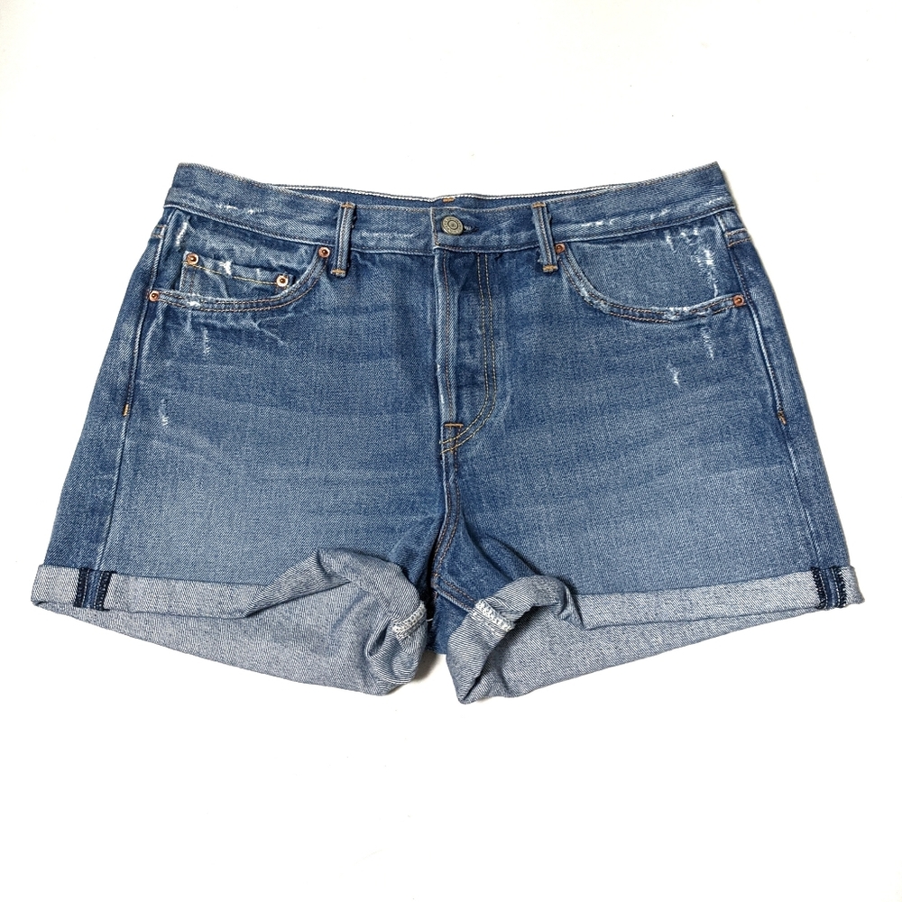 GRLFRND Karlie Cuffed Distressed Jean Short sz 27